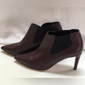 Elegant Maroon Ankle Booties, Sz 6, Like New